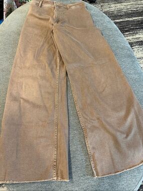 Zara wide leg tan jeans